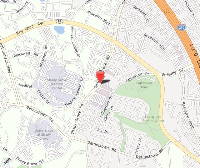 Location Map: 14955 Shady Grove Rd Rockville, MD 20850
