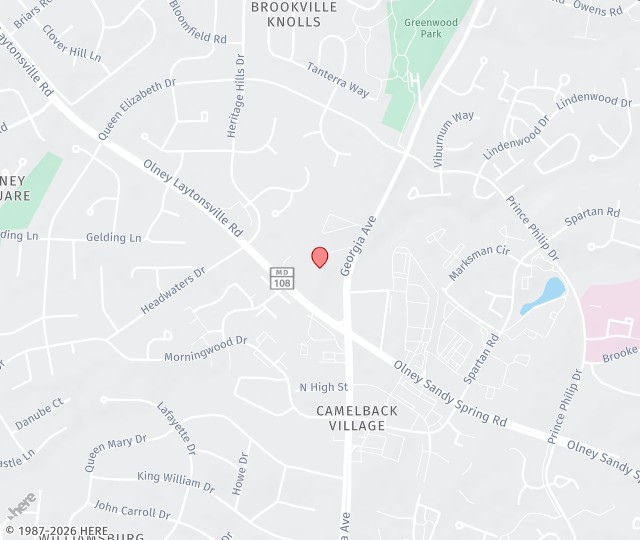 Location Map: 3416 Olandwood Court, #108 Olney, Maryland 20832